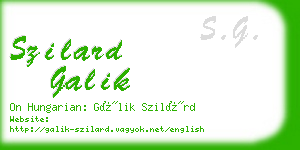 szilard galik business card